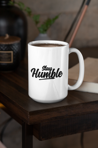 Humble Bruise Logo/ Stay Humble Coffee Mug 15oz - Double Sided