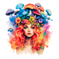 Mushie Girl Sticker