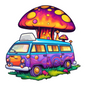 MUSHROOM MICROBUS STICKER