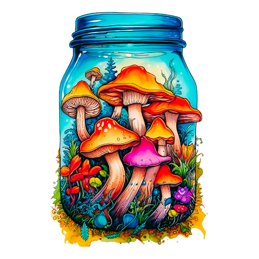 JAR OF MUSHROOM STICKER