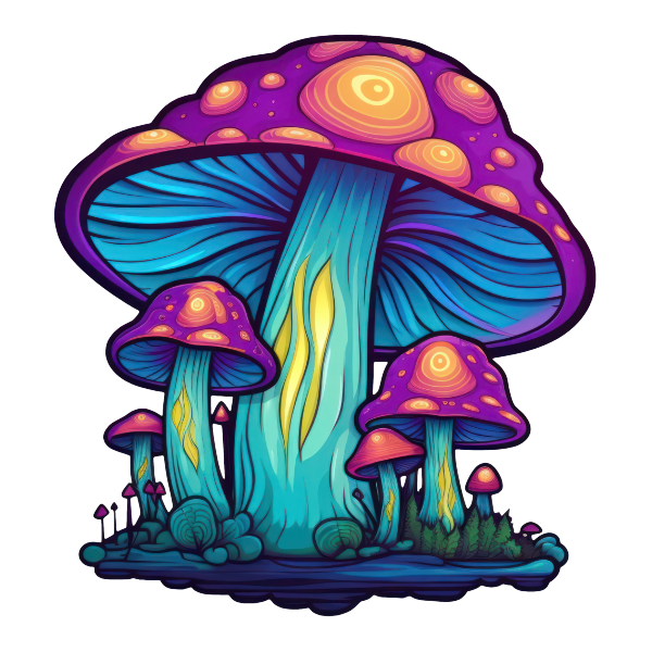 PURPLE MUSHROOM STICKER