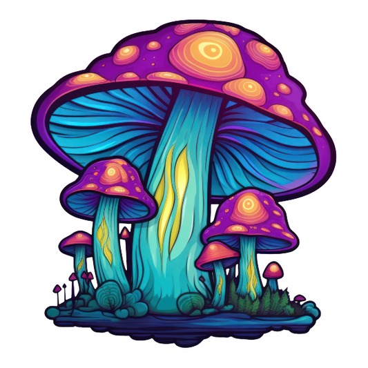 PURPLE MUSHROOM STICKER