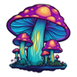 PURPLE MUSHROOM STICKER