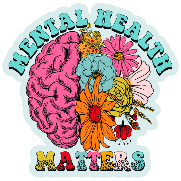 MENTAL HEALTH MATTERS BABY BLUE STICKER